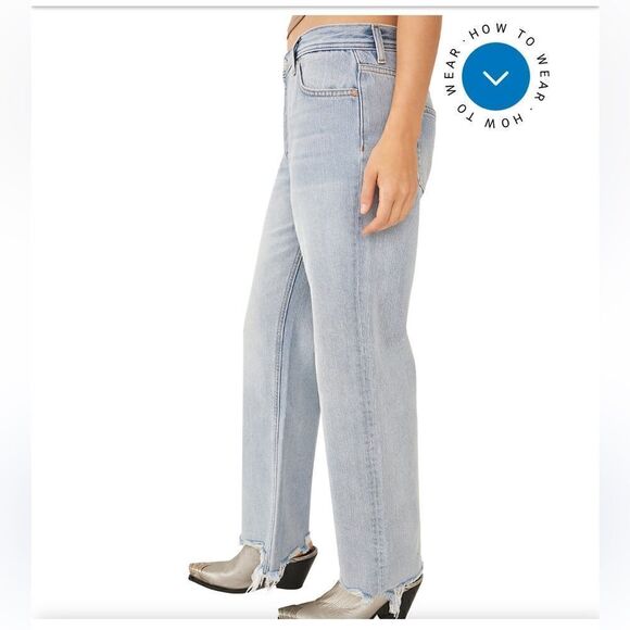 NWT We the Free Maggie Ripped Crop Straight Leg Jeans size 24” - Picture 3 of 10